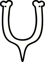 tattoo in traditional style of a wish bone