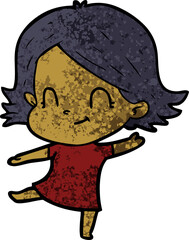 cartoon friendly girl