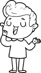 happy cartoon man