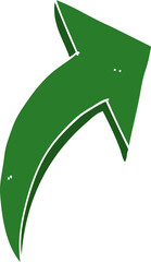 flat color style cartoon pointing arrow