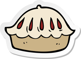 sticker of a cartoon pie
