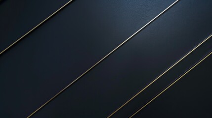 Lines of white gold on black brushed aluminum, navy blue background highlighted from above in the right corner 