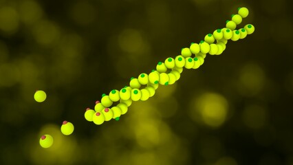 Micro filaments molecule 3d Illustration