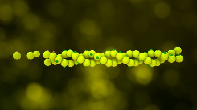 Micro filaments molecule 3d Illustration