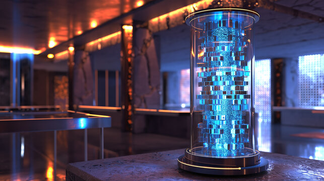 modern quantum computer, futuristic quantum technology for cyber cyber security, quantum computing for data protection