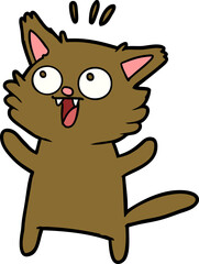 happy cartoon cat