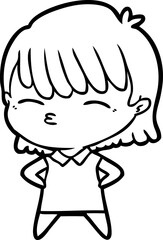 cartoon woman
