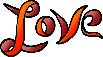 vector gradient illustration cartoon love banner