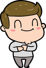 Obraz premium cartoon happy man