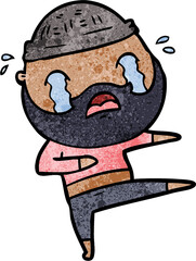 cartoon bearded dancer crying