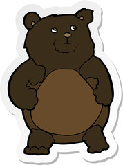 sticker of a cartoon bear