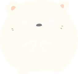 flat color style cartoon polar bear