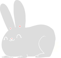 flat color style cartoon rabbit