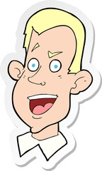 Obraz premium sticker of a cartoon male face