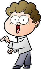cartoon happy man