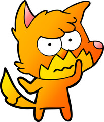 cartoon annoyed fox