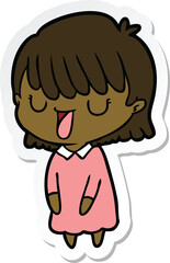Fototapeta premium sticker of a cartoon woman