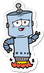 sticker of a cartoon robot