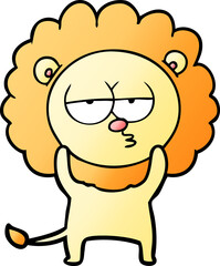 cartoon bored lion