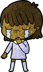 cartoon woman crying
