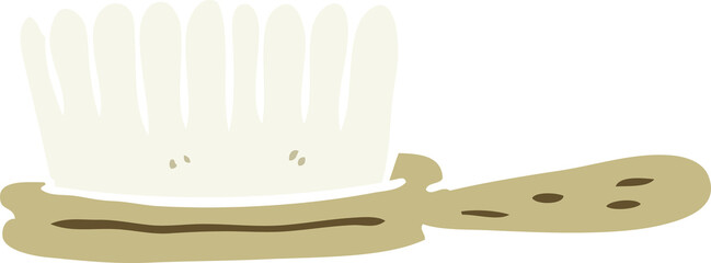 flat color style cartoon hairbrush