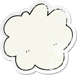 retro distressed sticker of a cartoon decorative cloud element