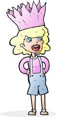 cartoon person wearing crown