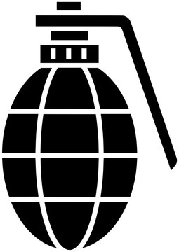 black grenade icon clip art preview