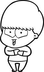 cartoon happy boy