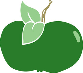 cartoon doodle juicy apple