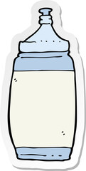 sticker of a cartoon water bottle