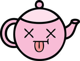 cute cartoon of a teapot