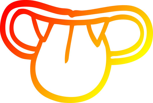 recommend clip art: warm gradient line drawing of a cartoon vampire mouth