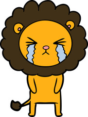 cartoon crying lion