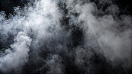 smoke on black background - obrazy, fototapety, plakaty