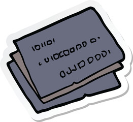 sticker of a old credit cards cartoon