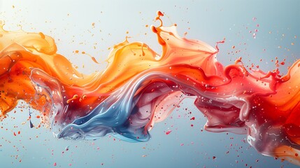 A minimalist yet impactful illustration featuring subtle and delicate paint splashes