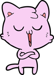 cartoon cat singing