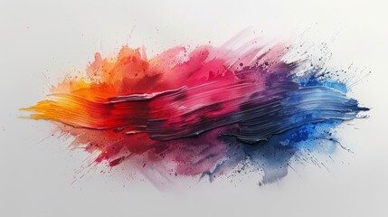 Abstract brush painting texture acrylic stroke poster over square frame modern illustration. Perfect design for headline, logo, and sales banner.