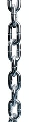 Naklejka premium Shiny Metallic Chain Links Close-up Strength Symbol