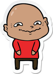 sticker of a cartoon creepy guy
