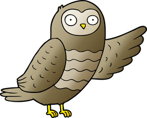 cartoon owl pointing