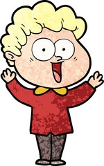 Fototapeta premium cartoon happy man