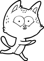 cartoon cat running