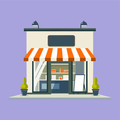 vector flat shop with the sig...