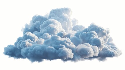 Cloud clipart isolated on a white background in 3D. Fluffy cumulus. Fantasy sky.......