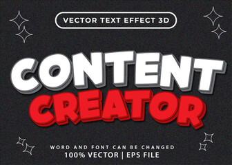 Fototapeta na wymiar Editable 3D text effect - content creator 3D text effect template