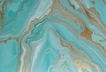Fototapeta na wymiar Turquoise marble texture background bright colors