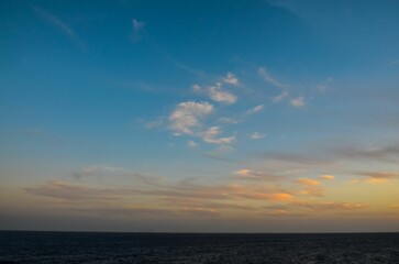 Naklejka na ściany i meble Colored Clouds at Sunset , digital , photo, image