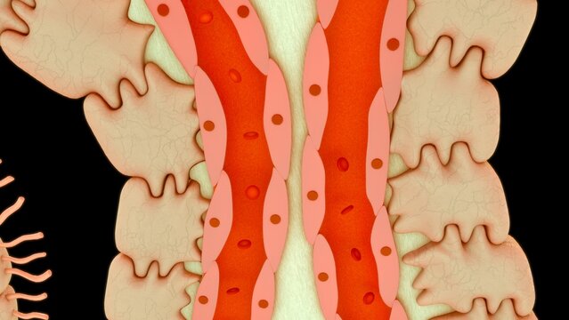Ependyma is the thin neuroepithelial lining of the ventricular system of the brain 3d illustrator